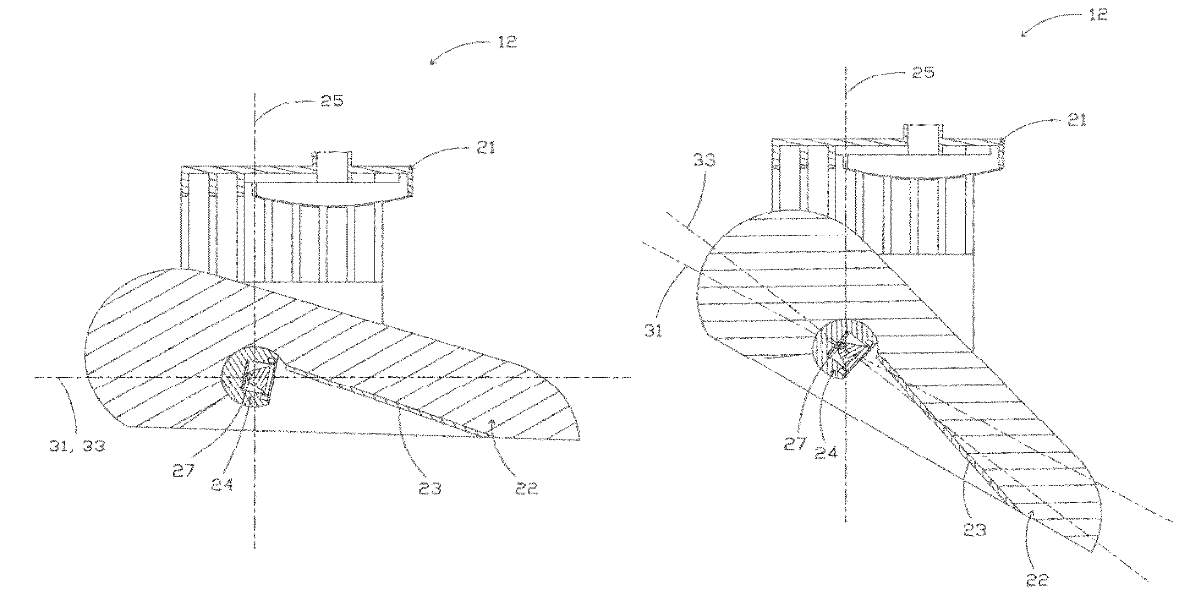 Apparatus, method, and system for independent aiming and cutoff steps in illuminating a target area