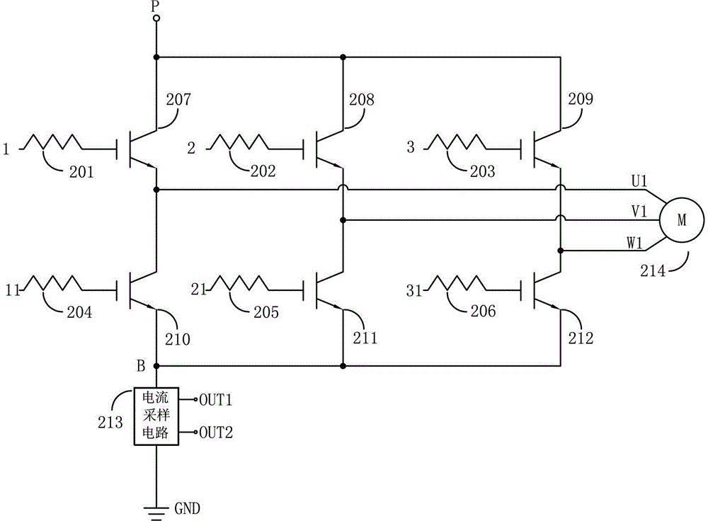 A current sampling circuit for intelligent power module