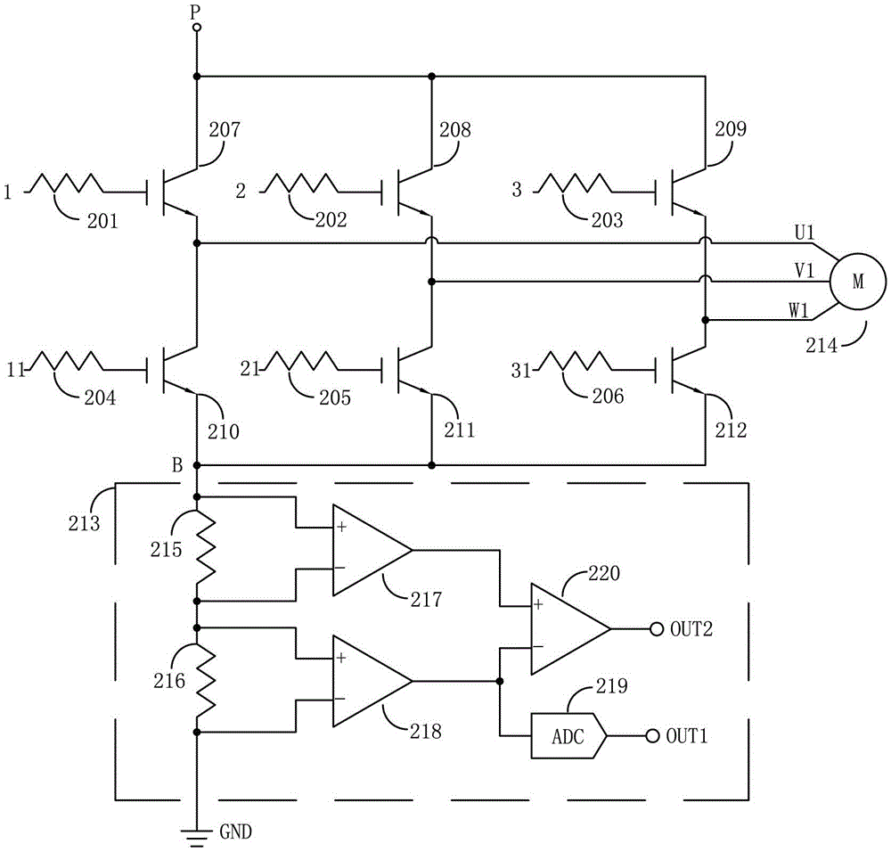 A current sampling circuit for intelligent power module