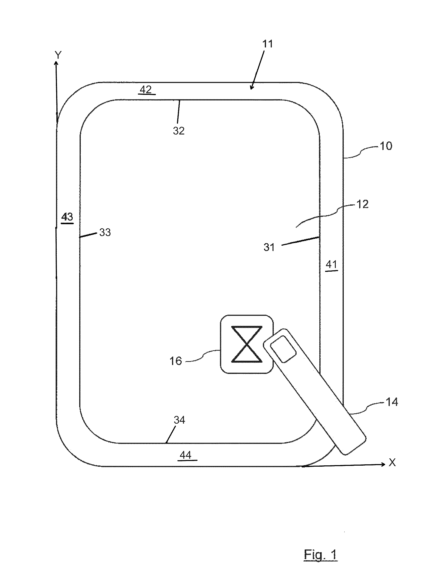 Moving an image displayed on a touchscreen of a device having a motion sensor