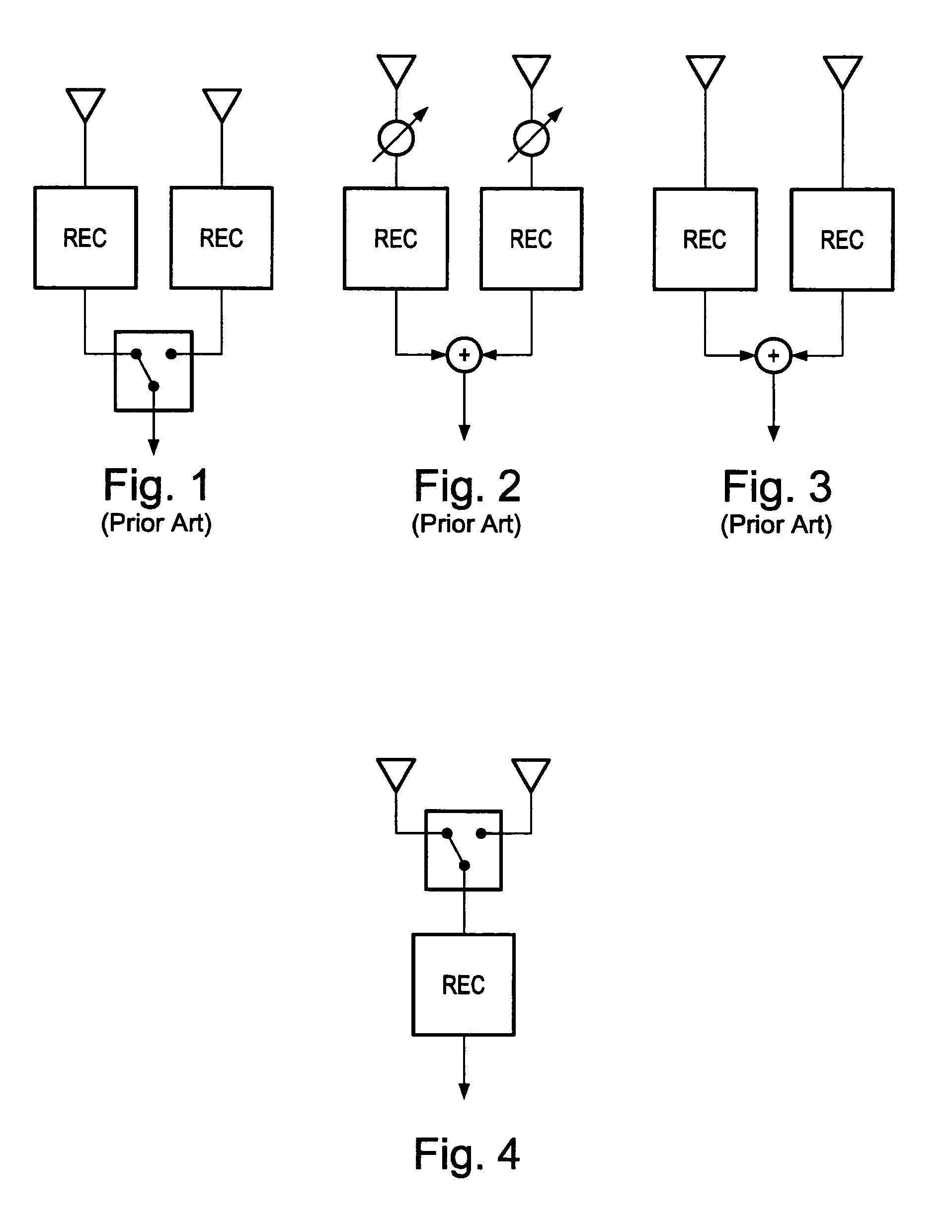 Switched combining antenna diversity technique