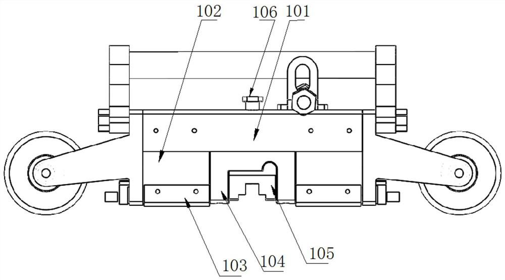 A magnetic flux leakage detection probe for variable-diameter steel pipes