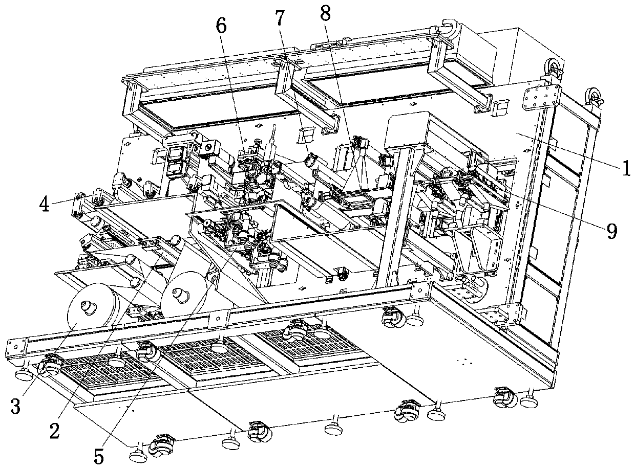 Full-automatic high-speed laser pole piece cutting equipment