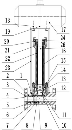 Low-temperature valve and production line thereof