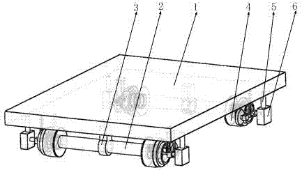 Walking platform provided with gear variable drive wheels