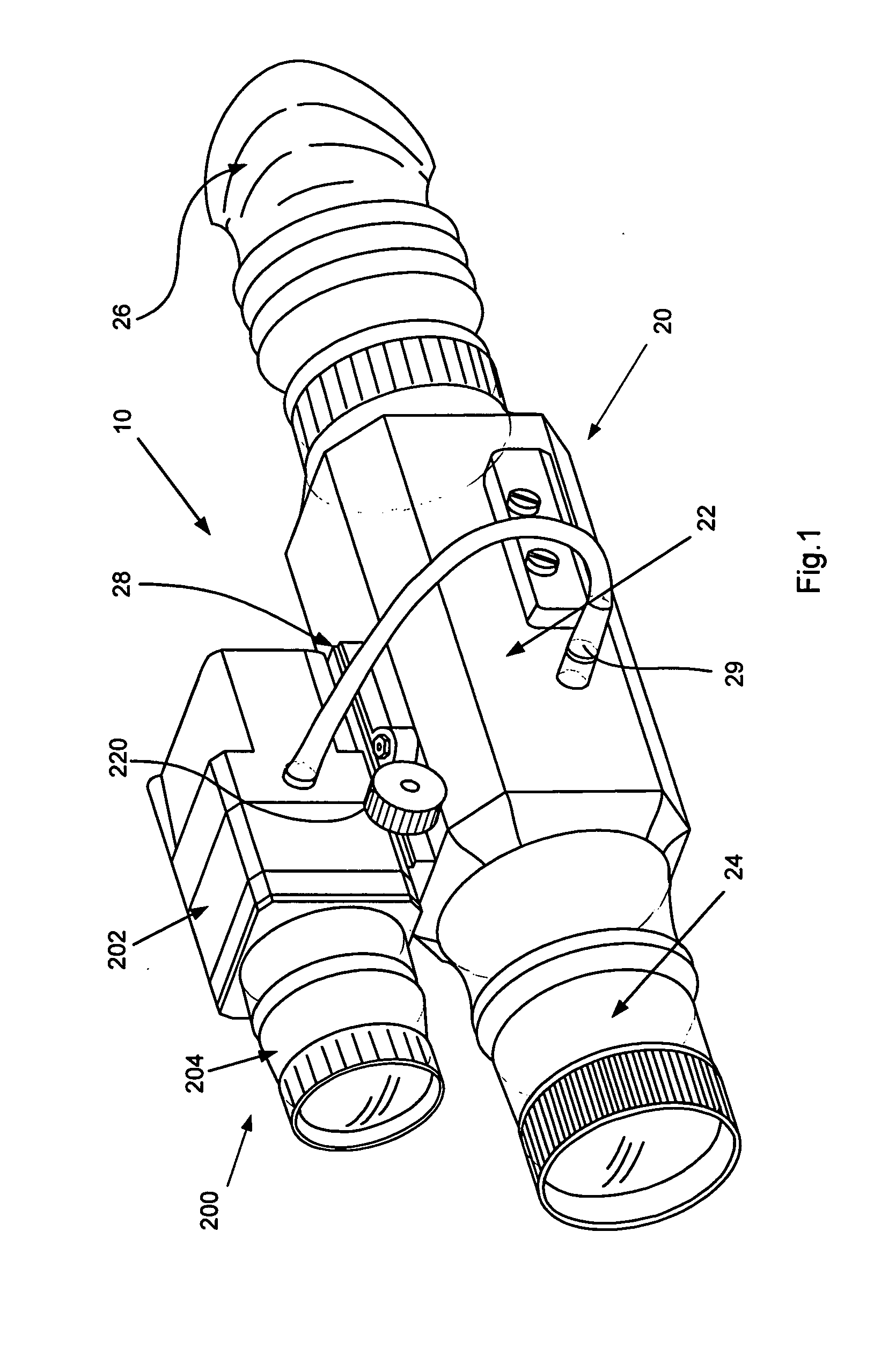 Optical system with automatic mixing of daylight and thermal vision digital video signals