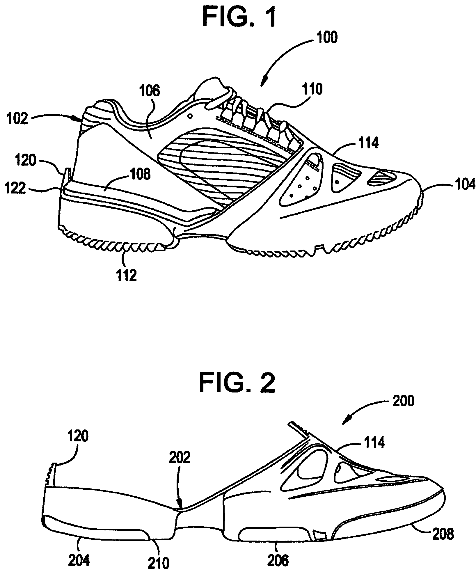 Footwear including replaceable outsole members