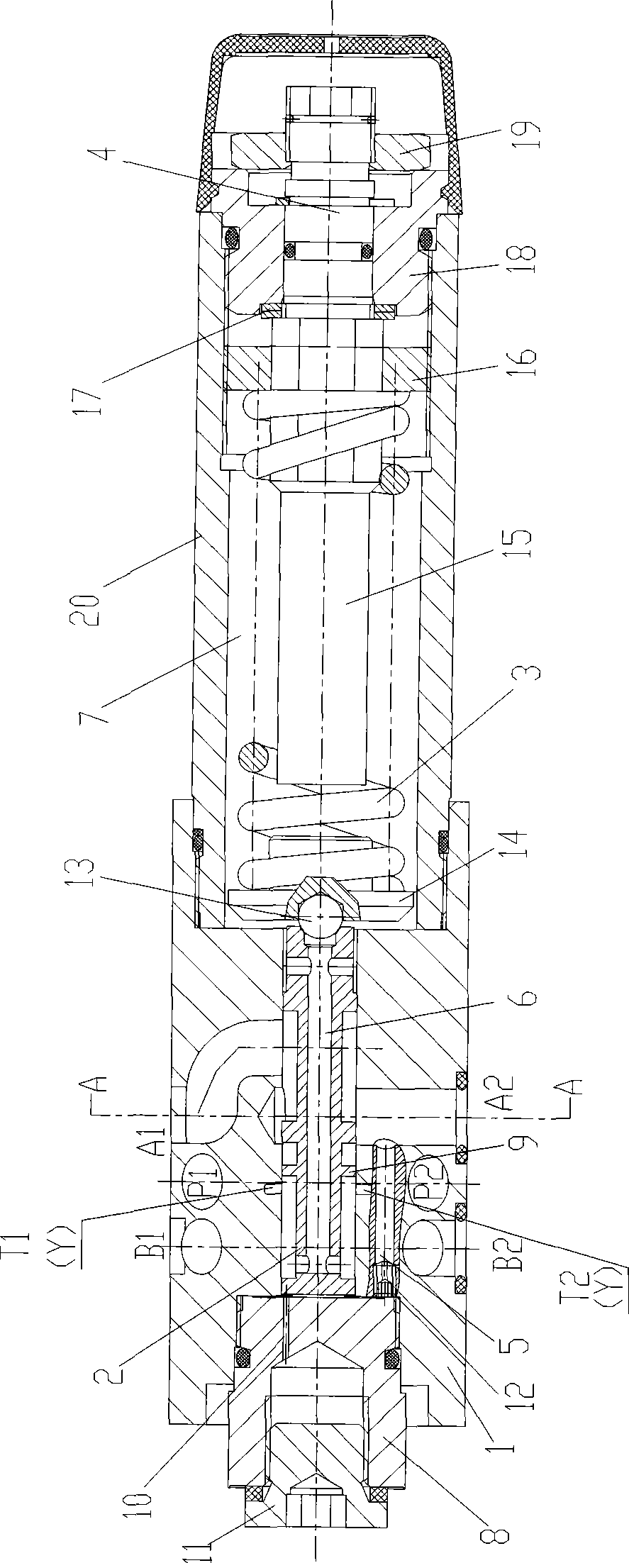 Stacked compression release valve