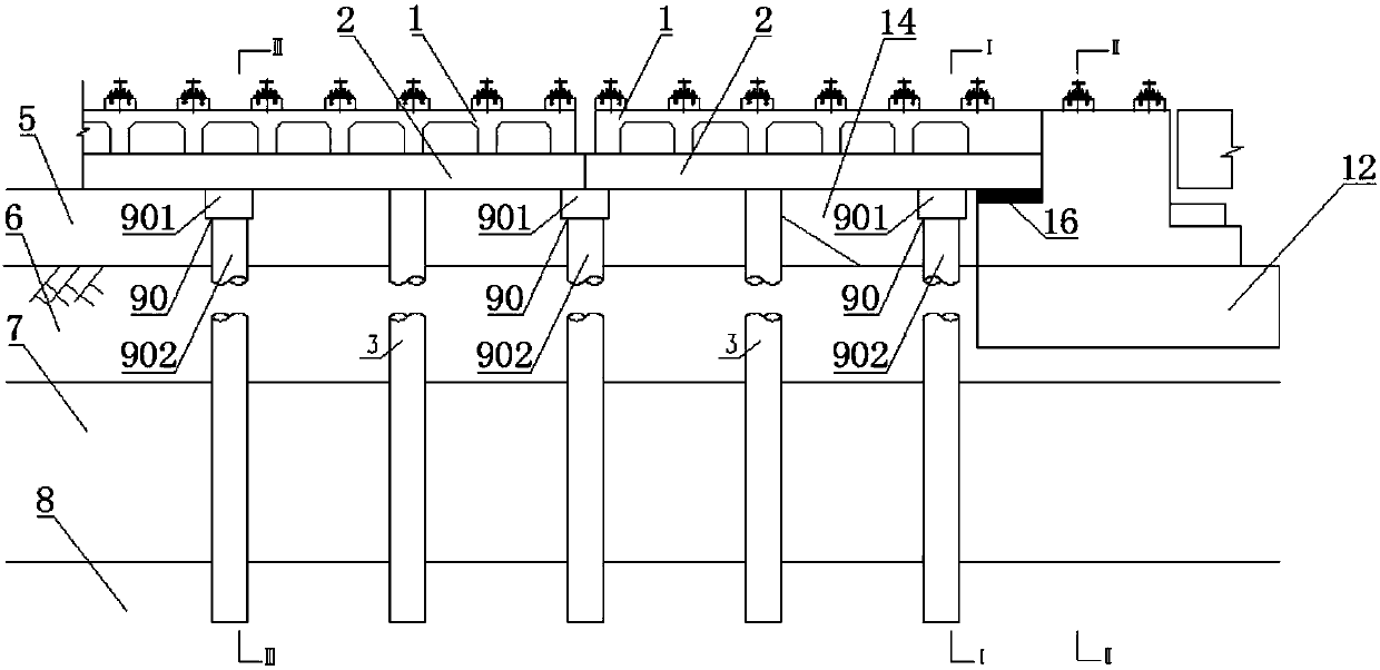 Pile Foundation Composite Rail Bearing Beam Transition Section Structure for Medium and Low Speed ​​Maglev Double Line Fill Section