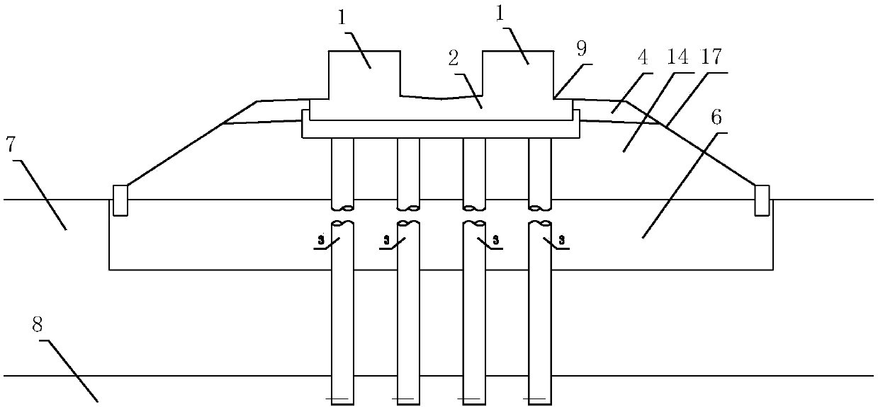 Pile Foundation Composite Rail Bearing Beam Transition Section Structure for Medium and Low Speed ​​Maglev Double Line Fill Section