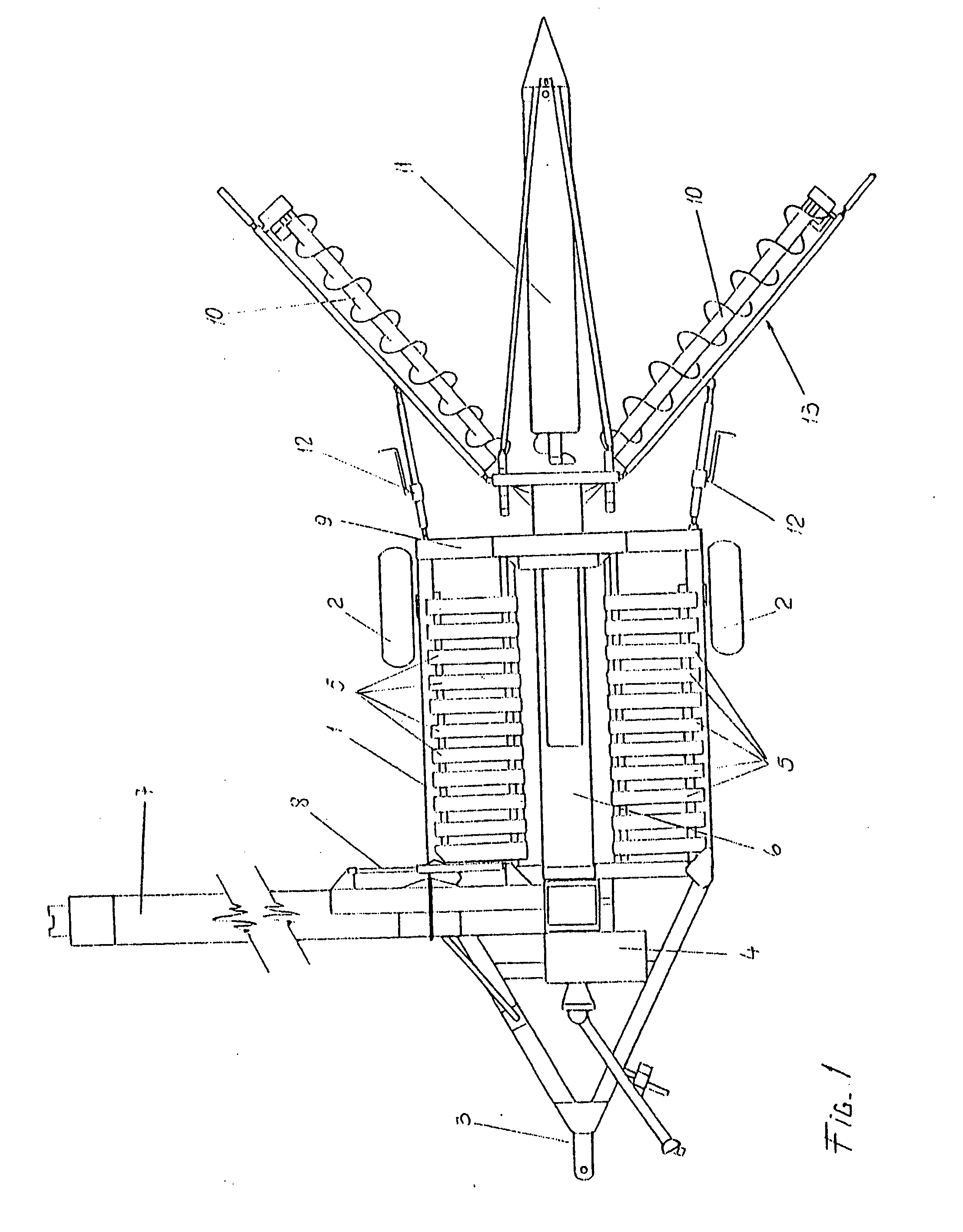 Extractor of dry grains from a silo bag