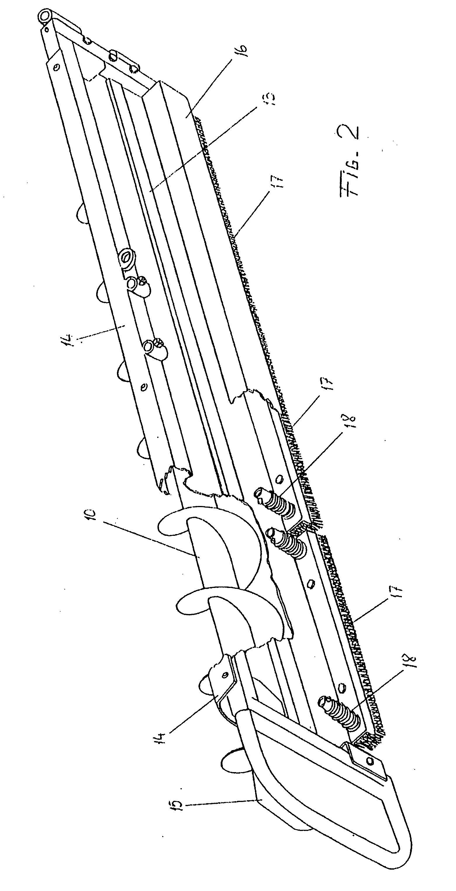 Extractor of dry grains from a silo bag