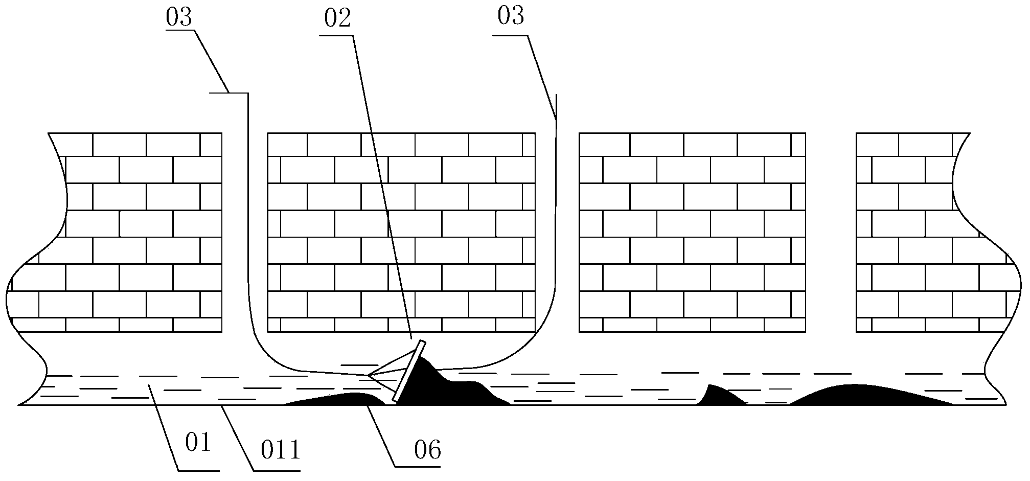 Underground pipeline dredging method