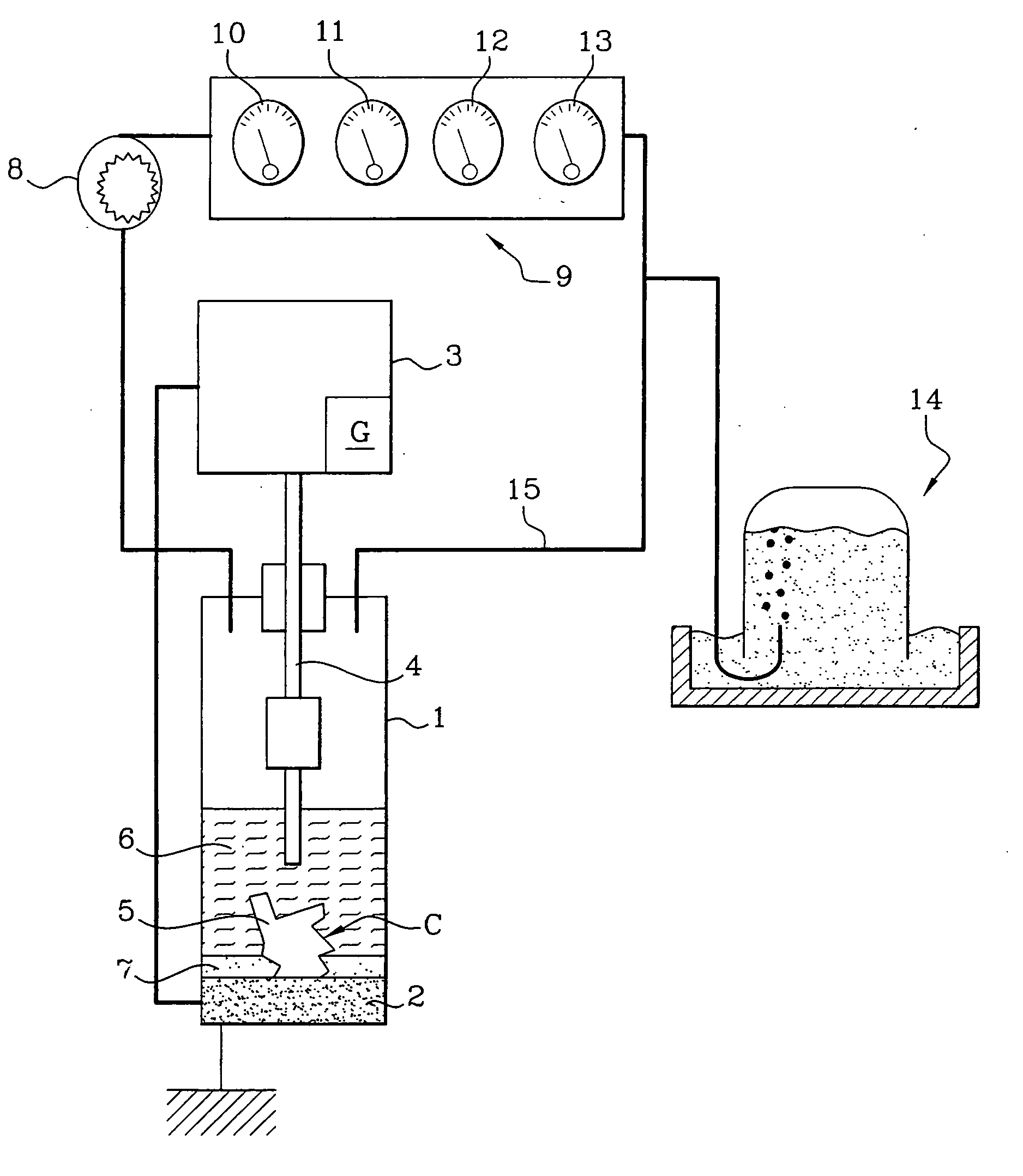 Method for destroying a nuclear graphite by gasification in aqueous medium