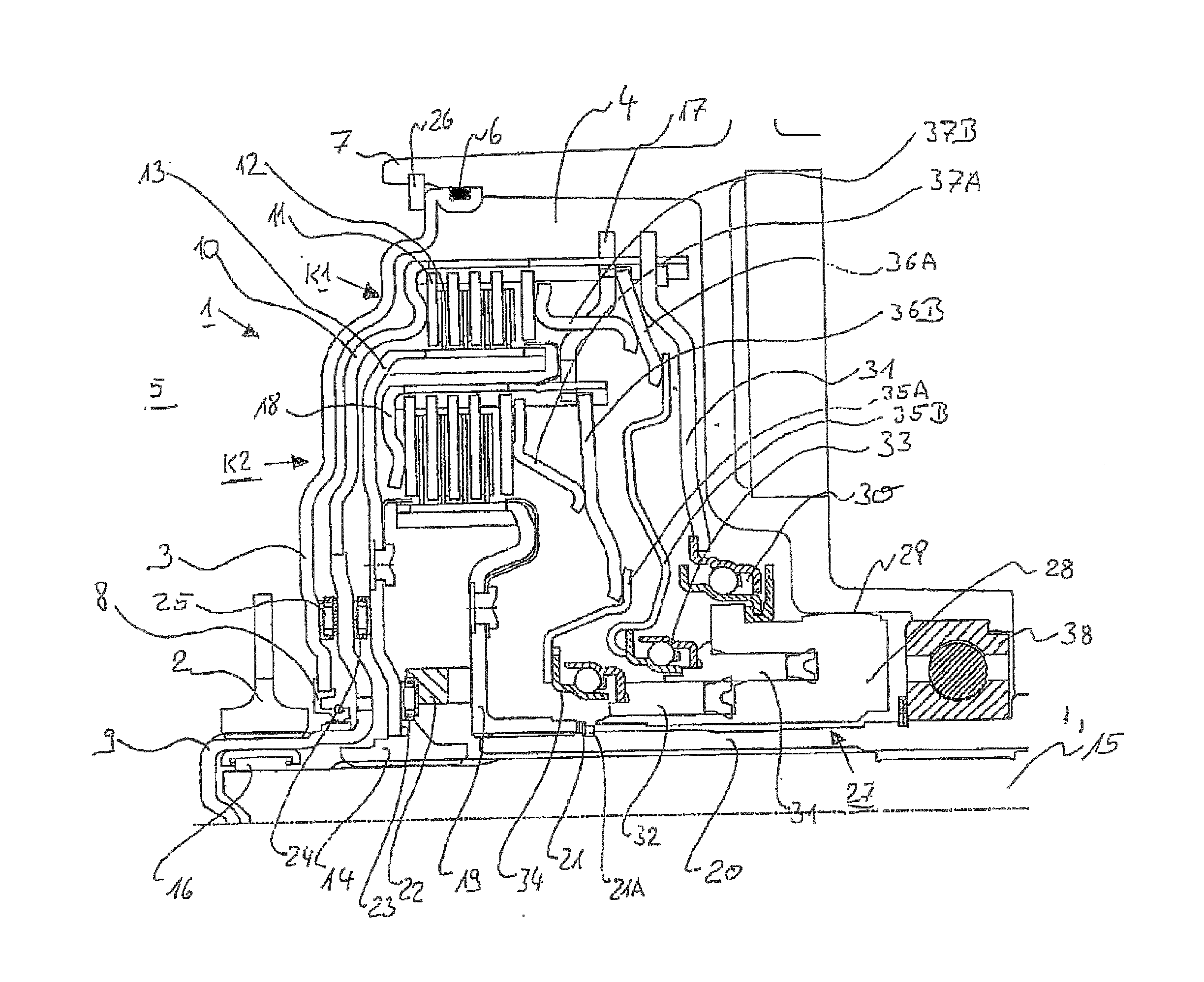 Multiple clutch device