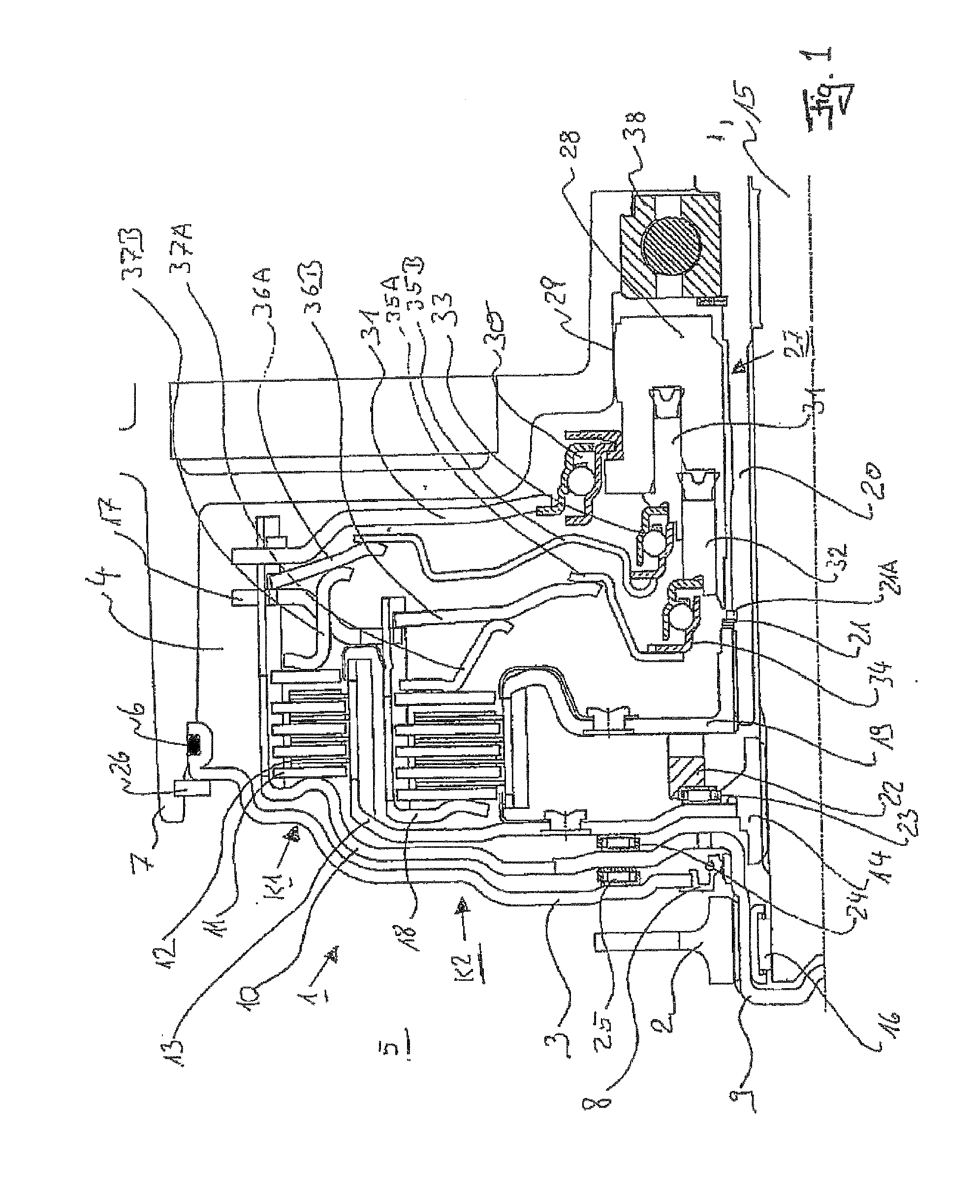 Multiple clutch device