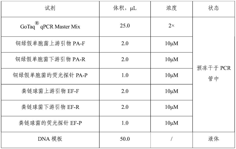 Dual fluorescent quantitative PCR (polymerase chain reaction) detection method and kit for two pathogenic bacteria in prepackaged drinking water