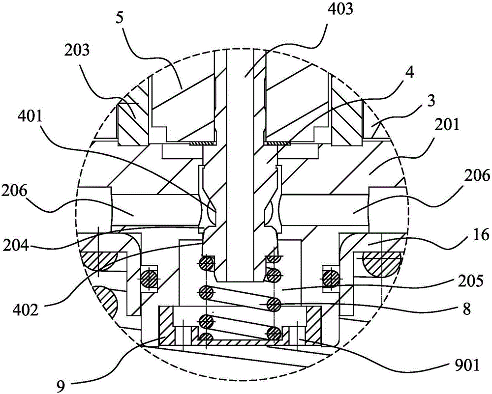 Solenoid valve assembly externally arranged on absorber and absorber