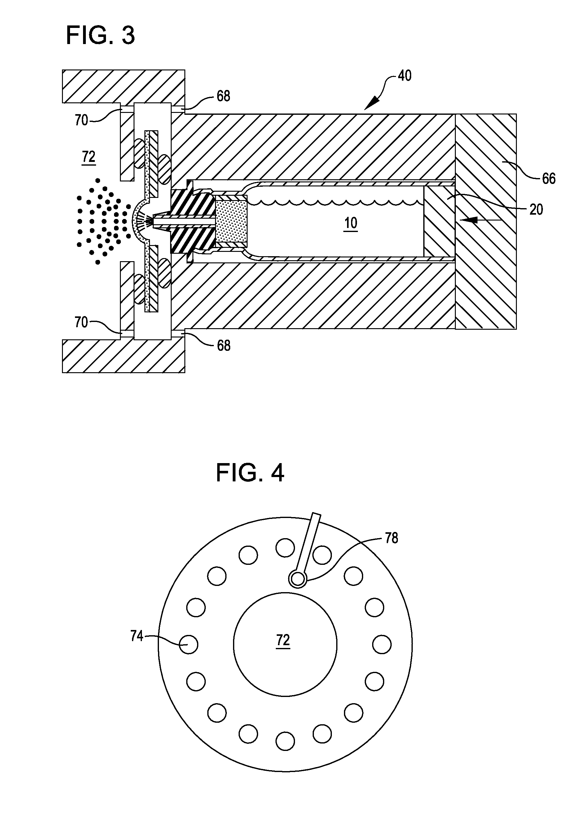 Self-puncturing liquid drug cartridges and associated dispenser