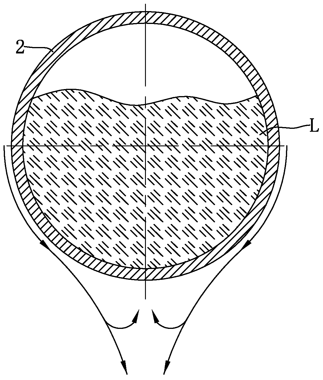 Gas output pipeline of liquid natural gas storage tank