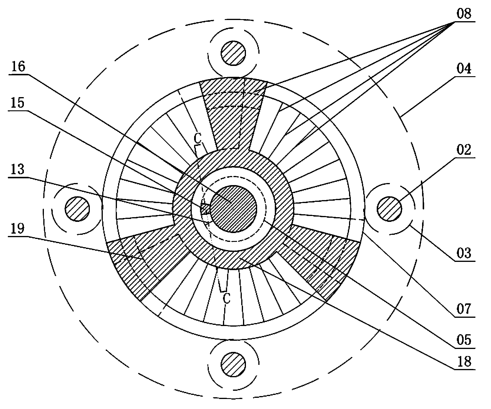 Special spiral staggered positioning desalter for nuclear power plant