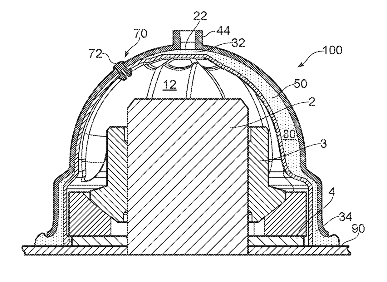 Spark containment cap