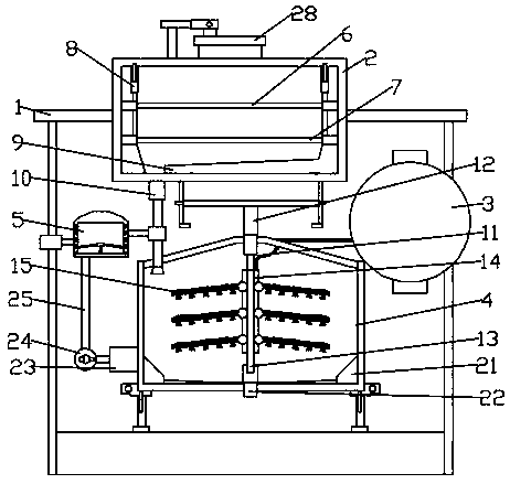 Landscape fountain pool sewage circulation treatment device