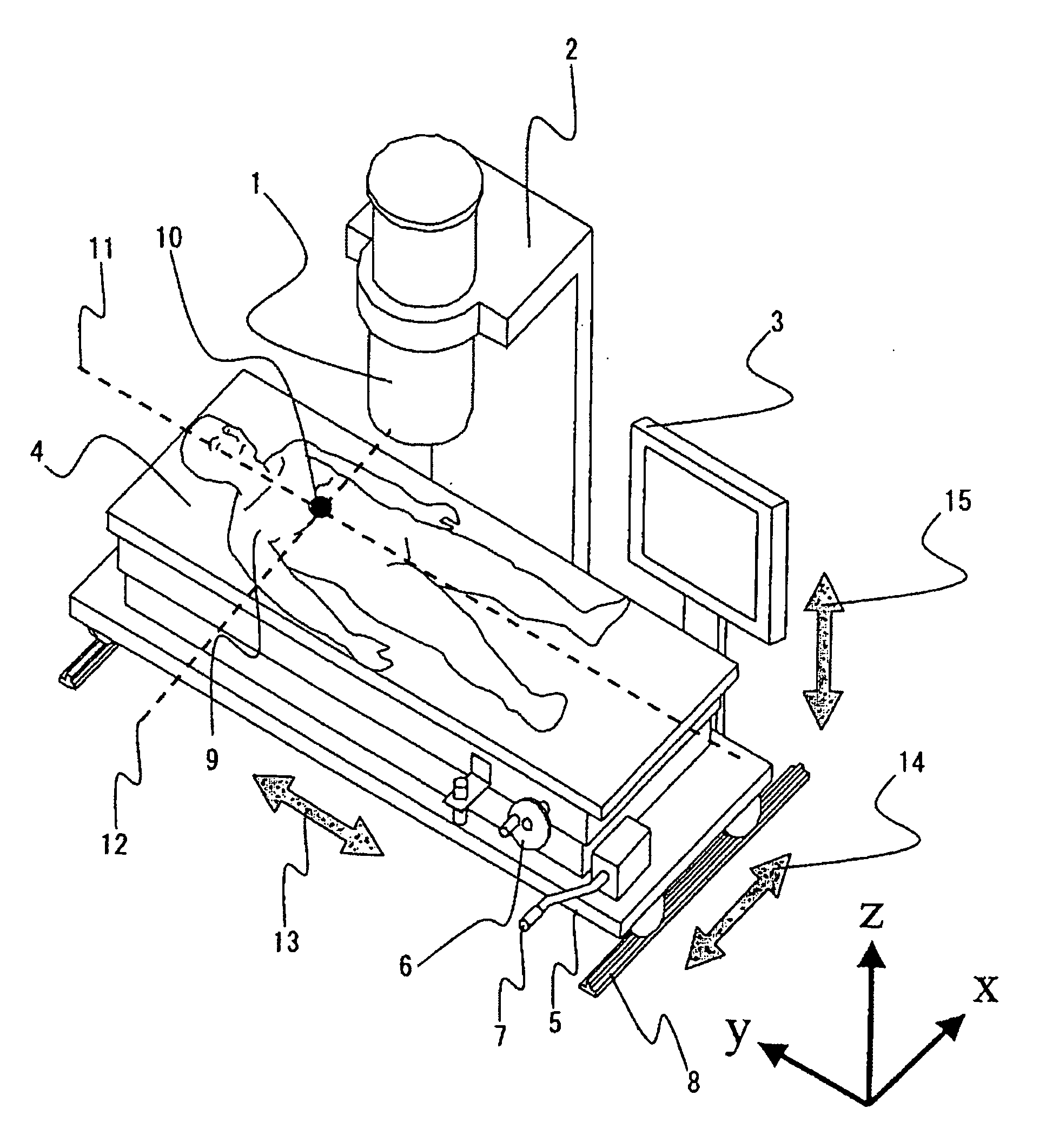 Biomagnetic measurement apparatus and method for setting horizontal position for biomagnetic measurement