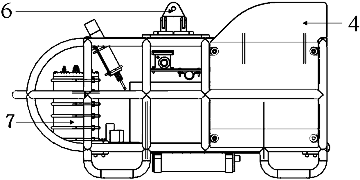 A deep towing body used for fine exploration of combustible ice