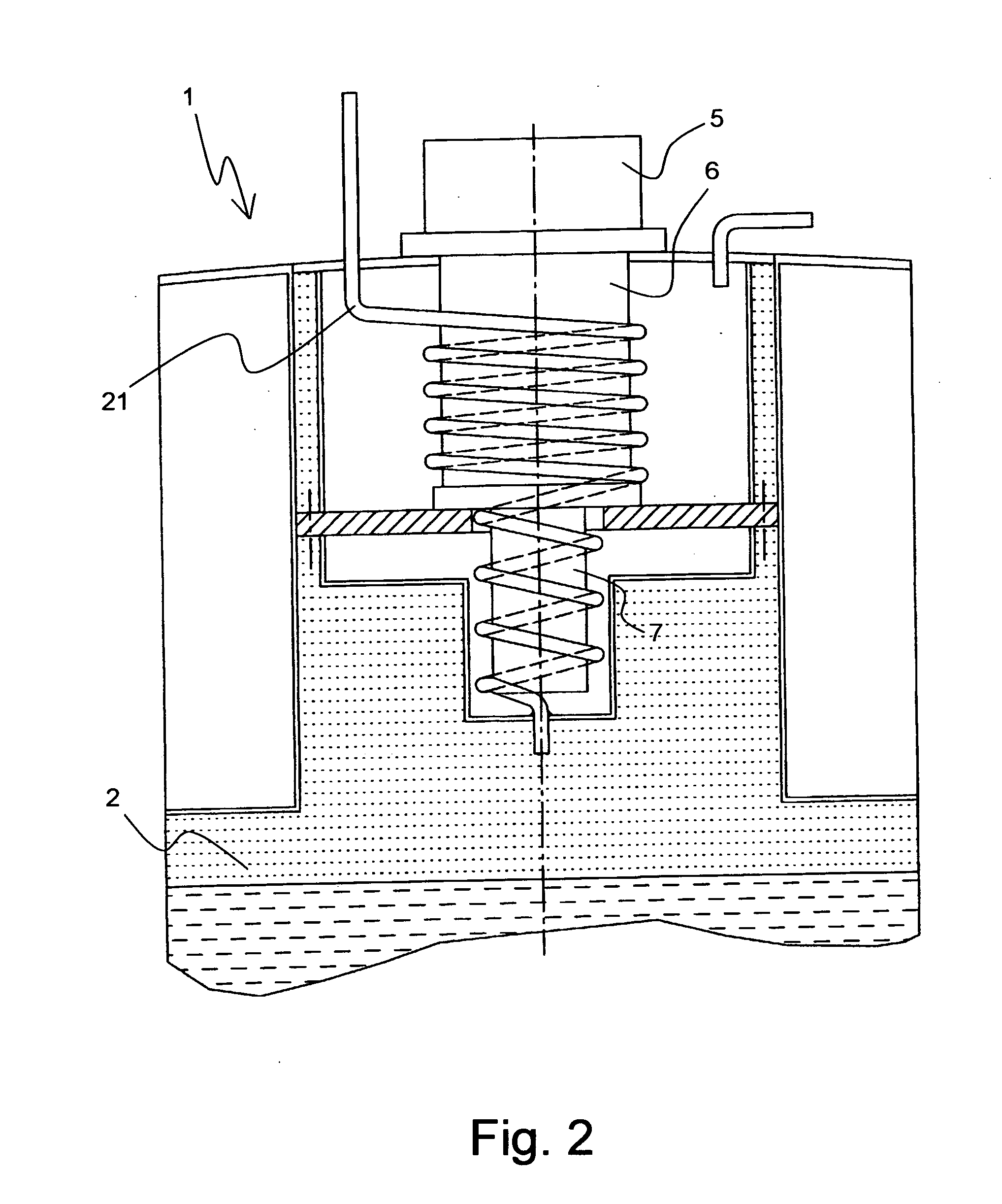 Superconducting magnet system with refrigerator for re-liquifying cryogenic fluid in a tubular conduit