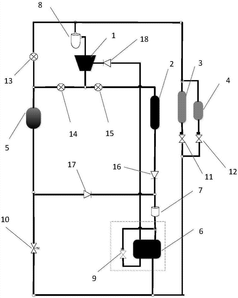 Electric car heat pump air conditioning system