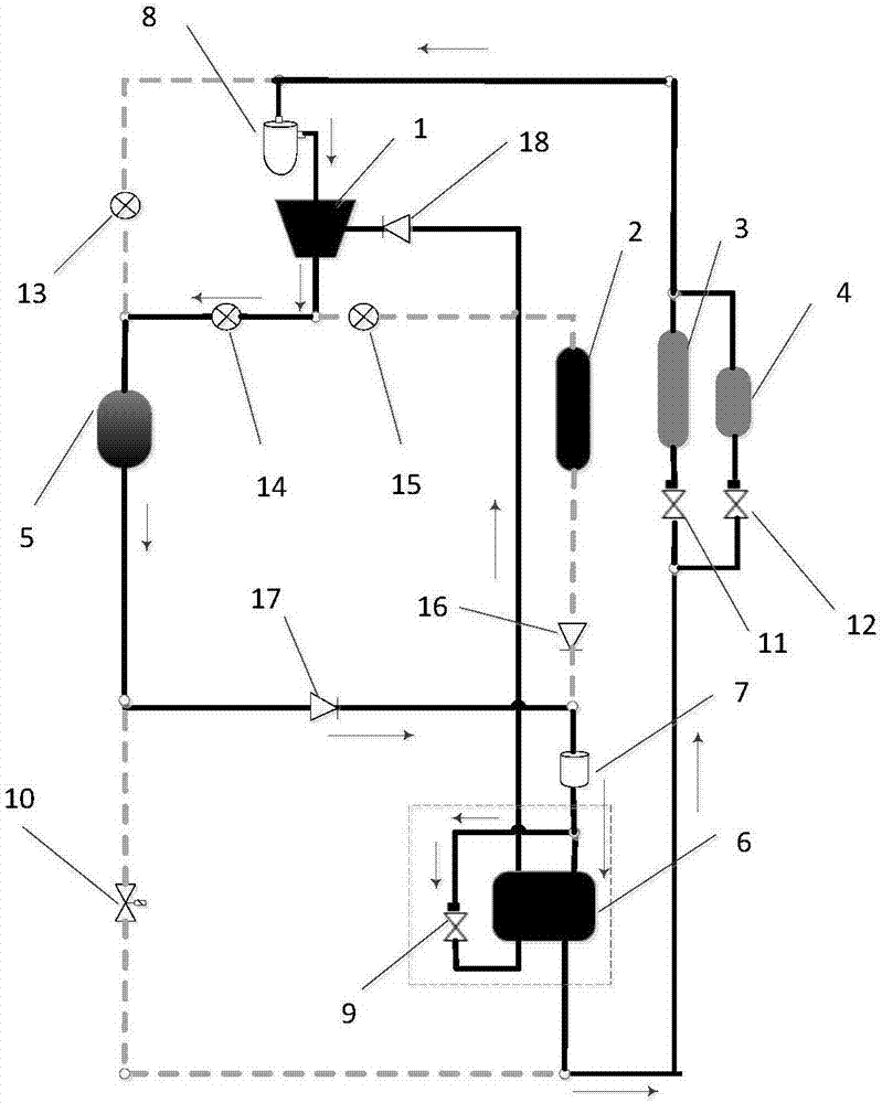 Electric car heat pump air conditioning system