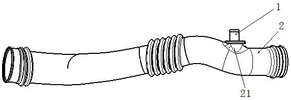 Anti-icing structure of PCV opening of escape pipe of air cleaner of air inlet system