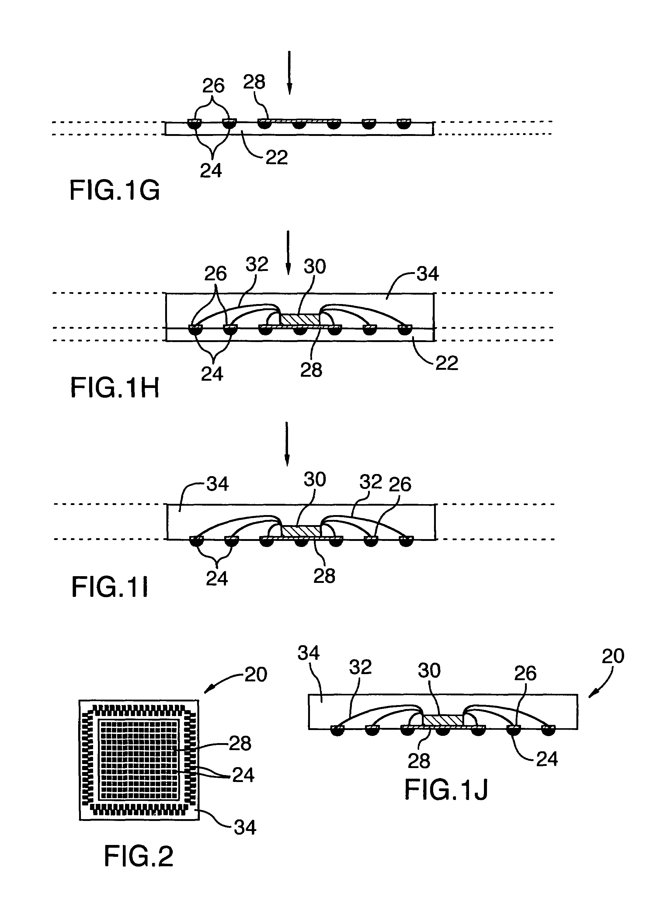 Leadless plastic chip carrier with contact standoff