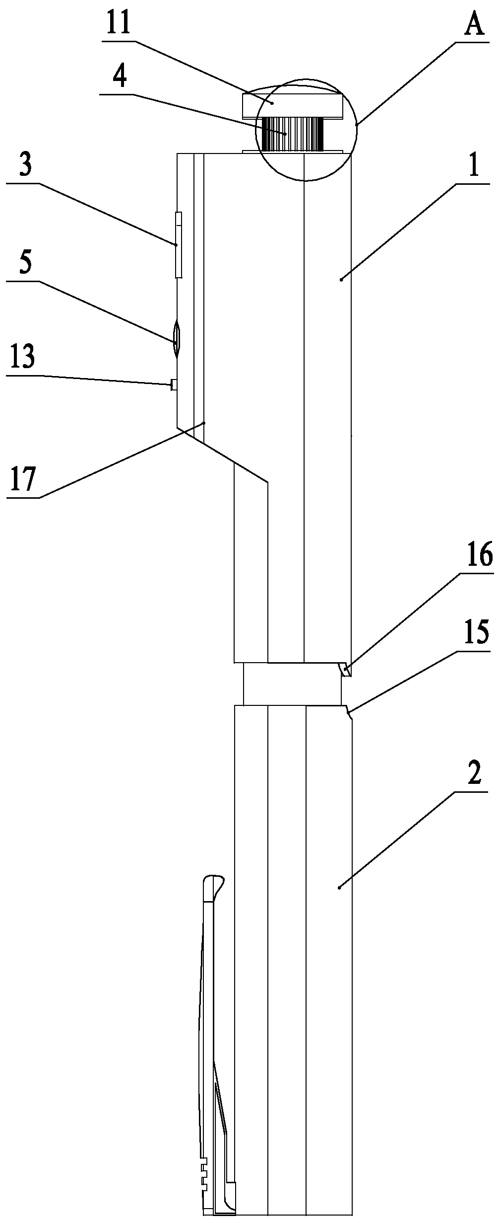 Insulin injection pen with light flashing prompting function