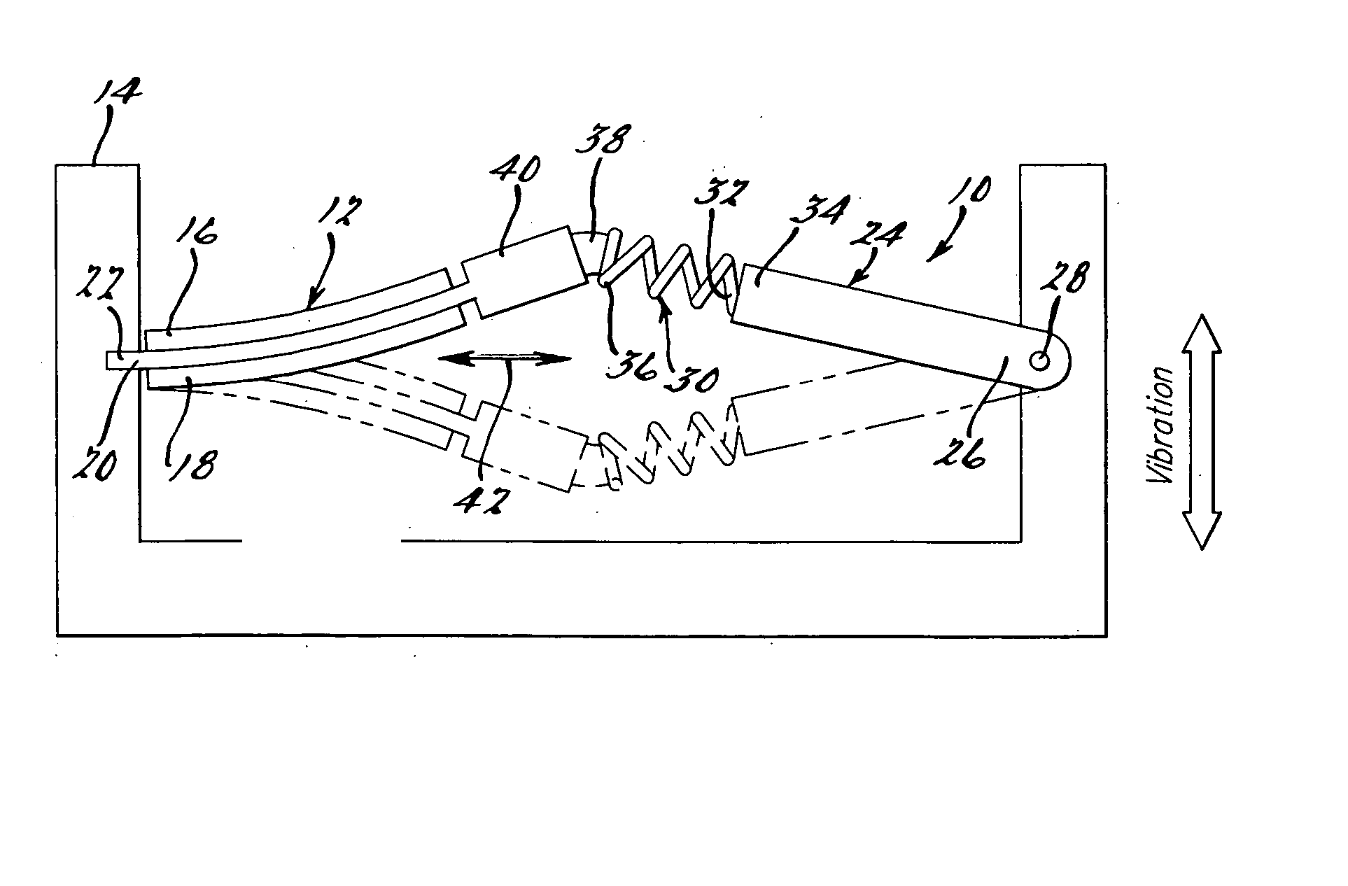 Strain energy shuttle apparatus and method for vibration energy harvesting