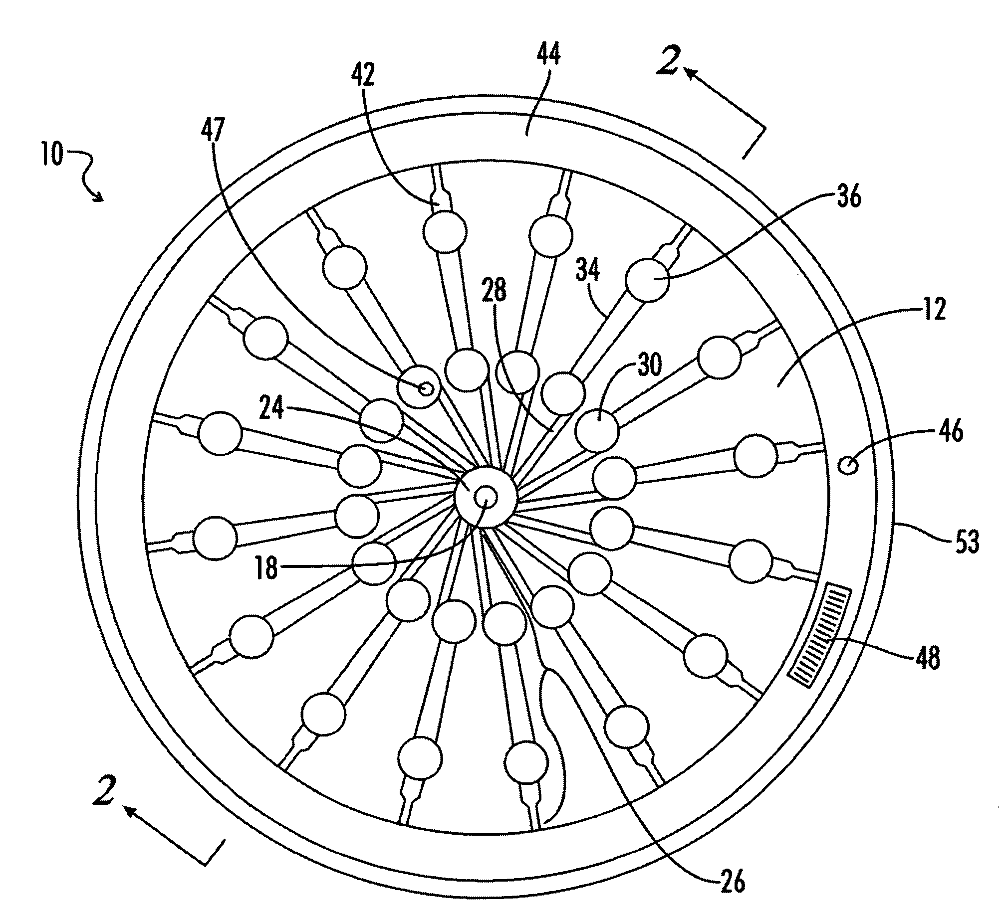 Device for multiple tests from a single sample