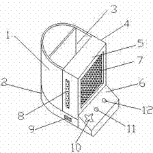 Rosewood pen container capable of purifying air quality