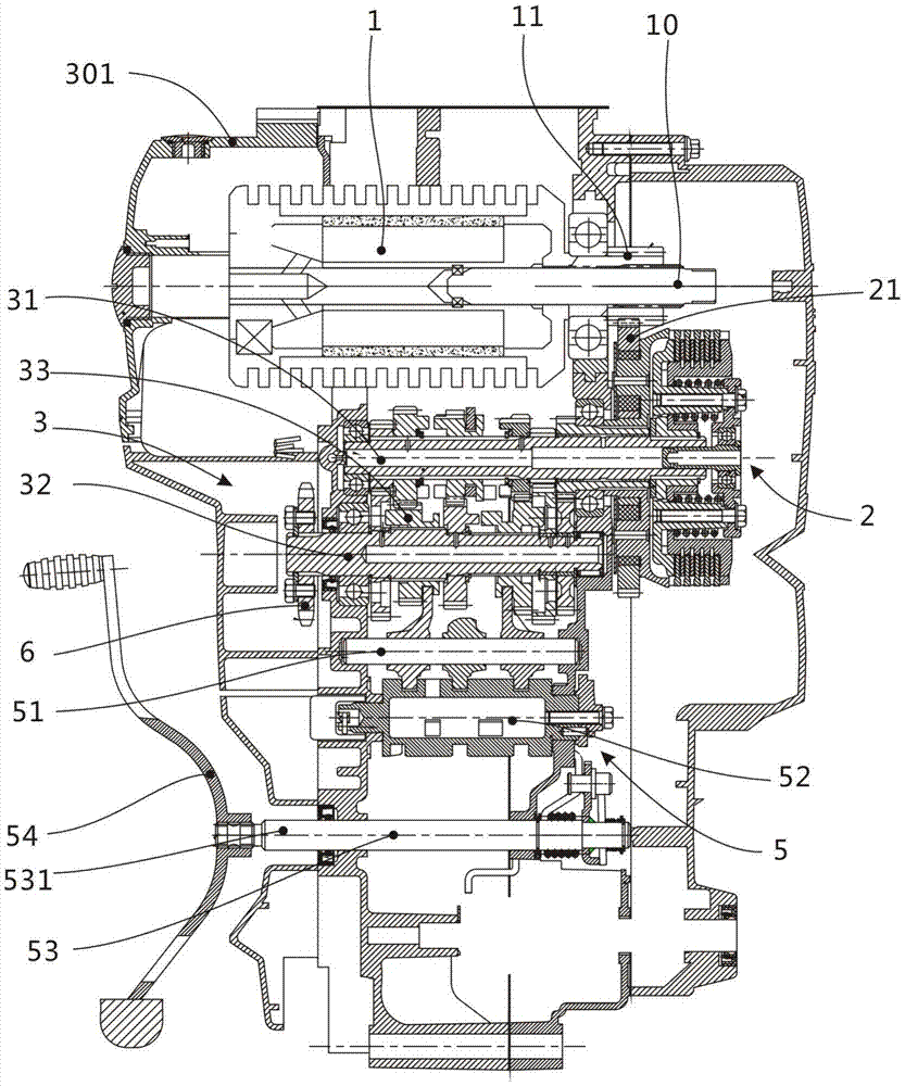 Electrically driven power plant and electric motorcycle