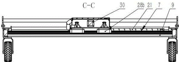 An ultra-high pressure water jet airport runway glue removal and marking execution device