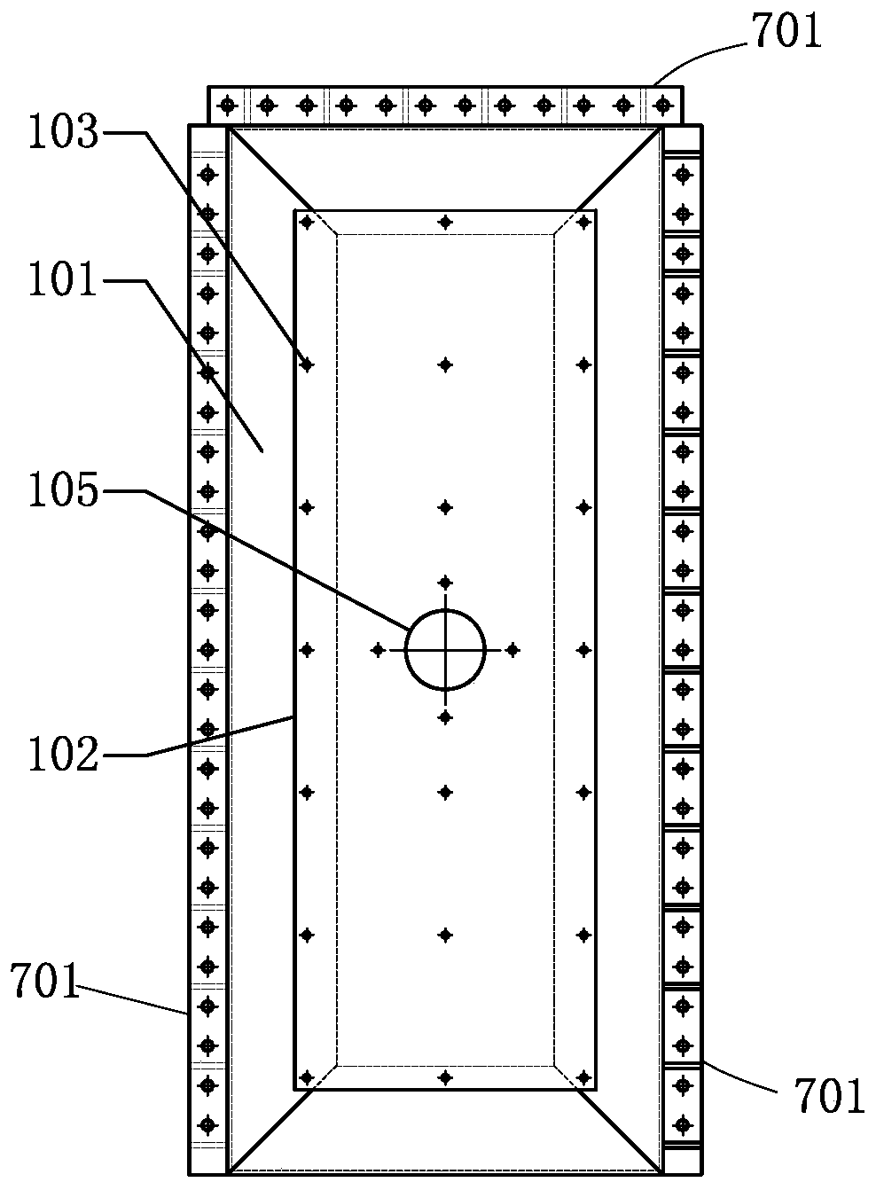 Foundation structure of open caisson stereo garage