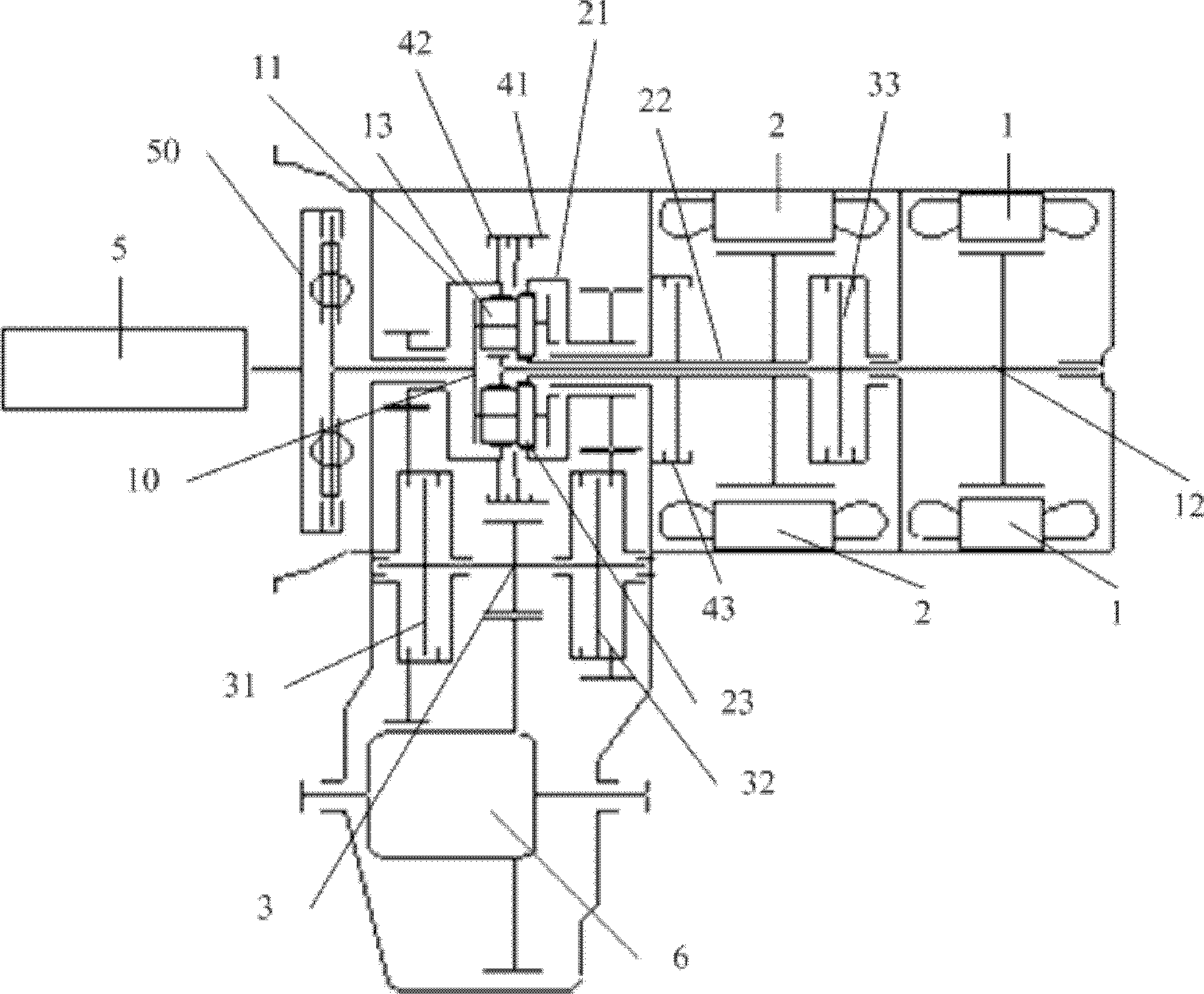 Hybrid power transmission and hybrid power transmission system