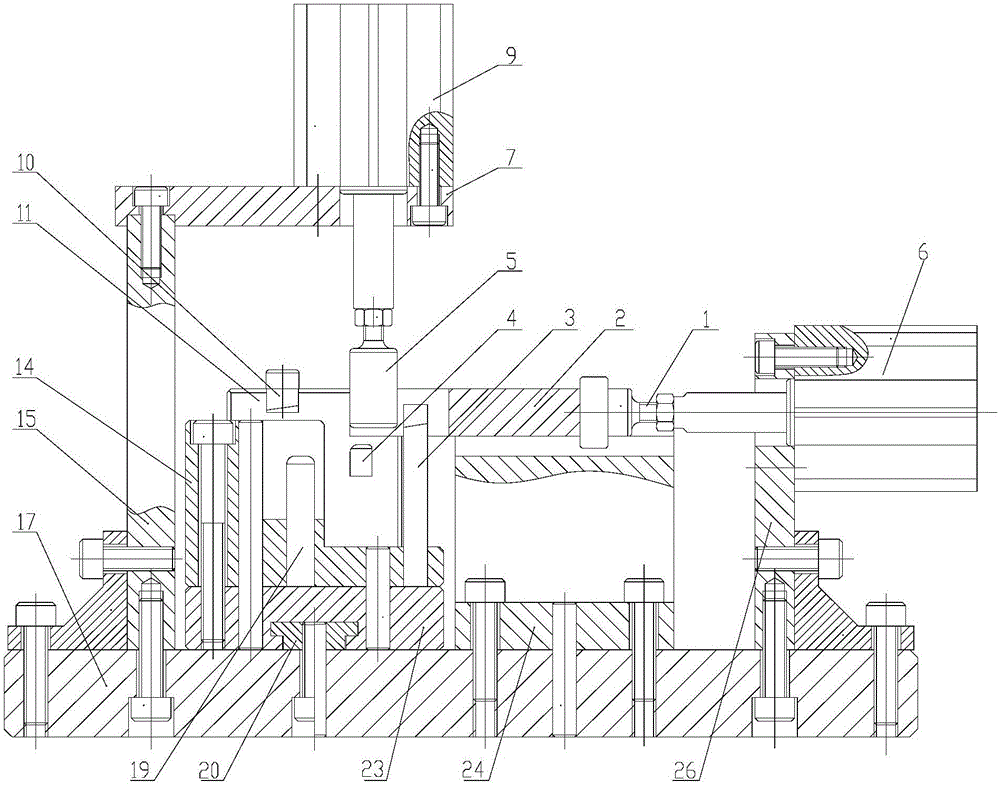 Shifting fork press fitting resetting block pneumatic tool for automotive combined switch