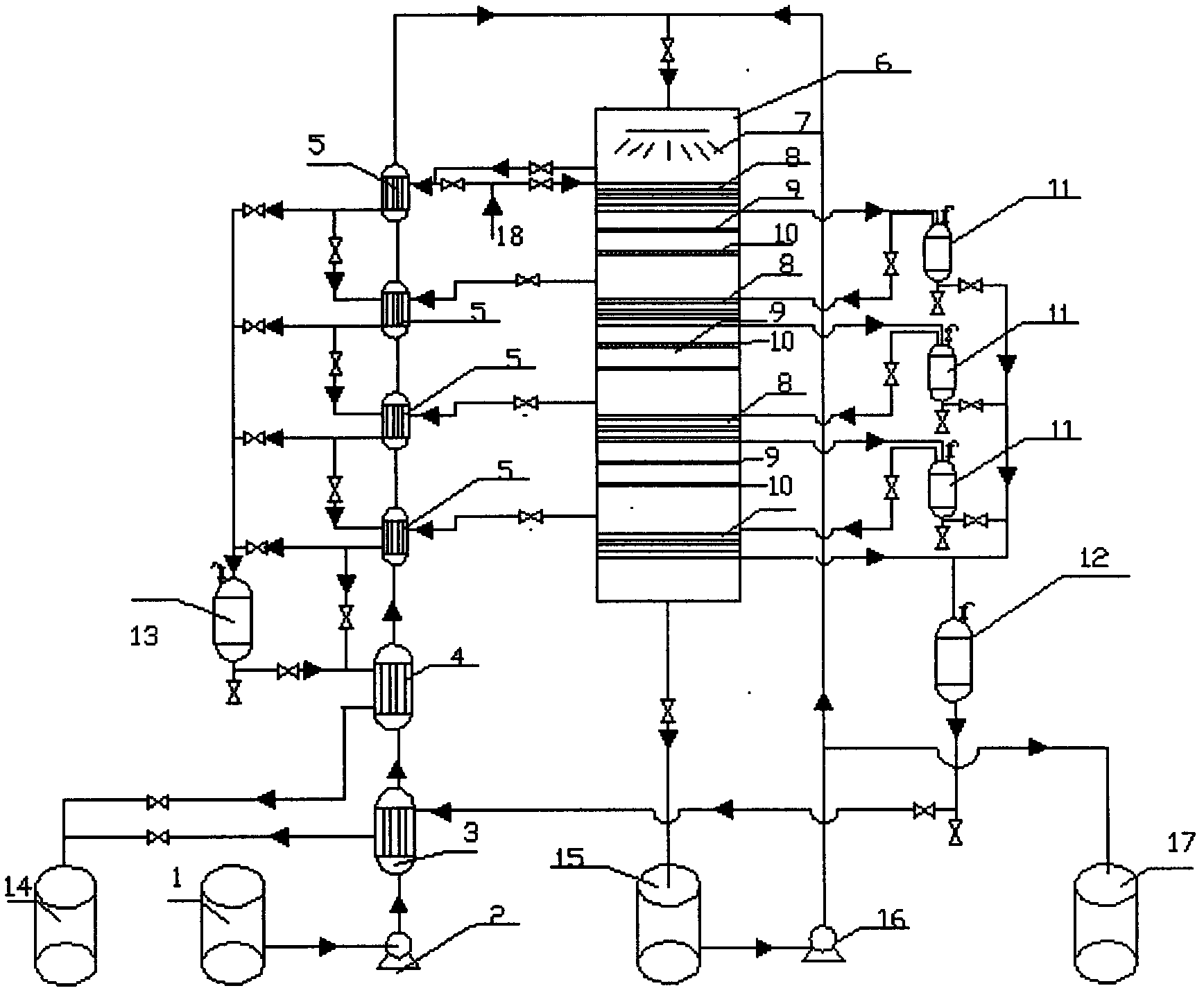 High-temperature seawater desalting and distillation device and method