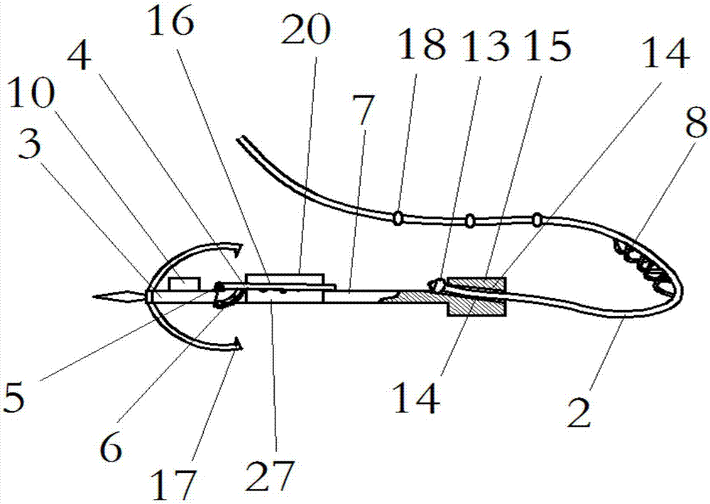 Crossbow structure capable of shooting field climbing rope