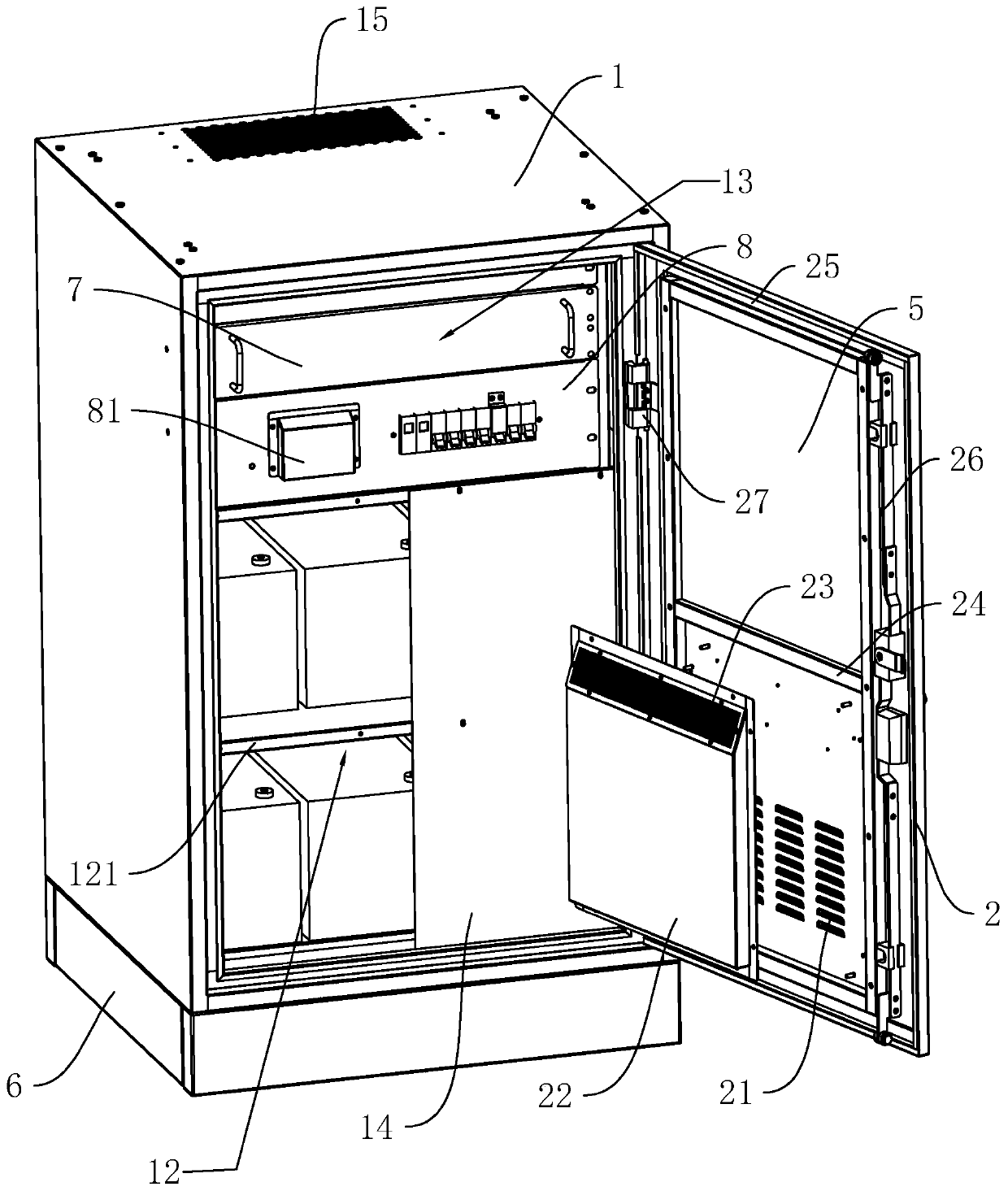 Outdoor integrated uninterrupted power supply cabinet