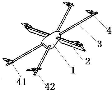 Multi-rotor unmanned airplane with inclined wings and rotors and control system and method