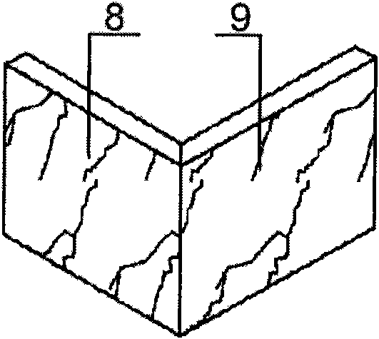 Stone veneer positive angle splicing structure and its construction method