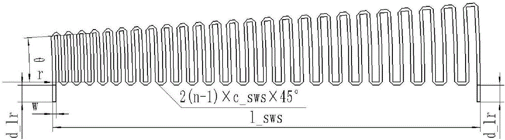 Loaded angle radial logarithmic zigzag line micro-strip slow-wave structure based on photonic band gap structure