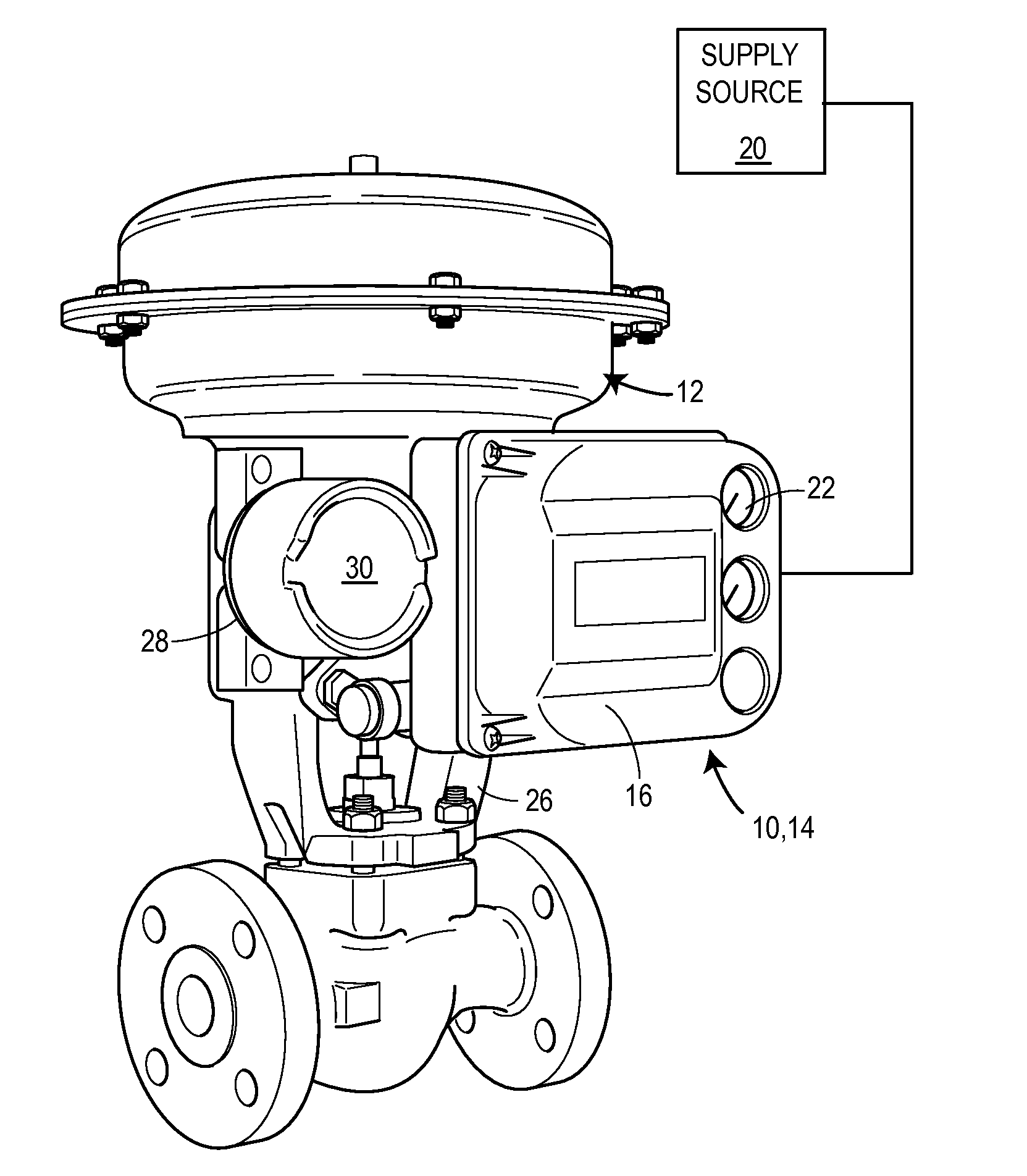 Vent assembly and method for a digital valve positioner